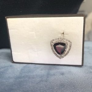 10k Gold Ring with Diamond & Garnet